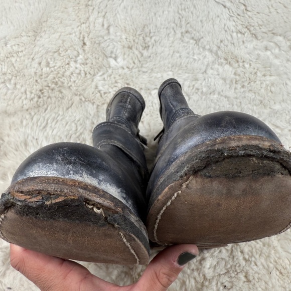 Bed Stu Spunky Women's Fashion Vintage Motorcycle Boots Black Leather Size 8.5 - Picture 7 of 9